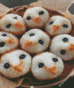 Owl Rice Balls Diamond Paintings