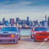 Purple Red Dodge Hellcat Diamond Paintings