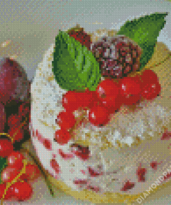 Strawberry Short Cake Cream Diamond Paintings