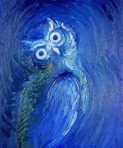 Abstract Mystic Blue Owl Diamond Paintings