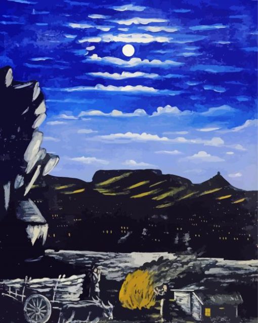 Arsenali Mountain At Night Pirosmani Diamond Paintings