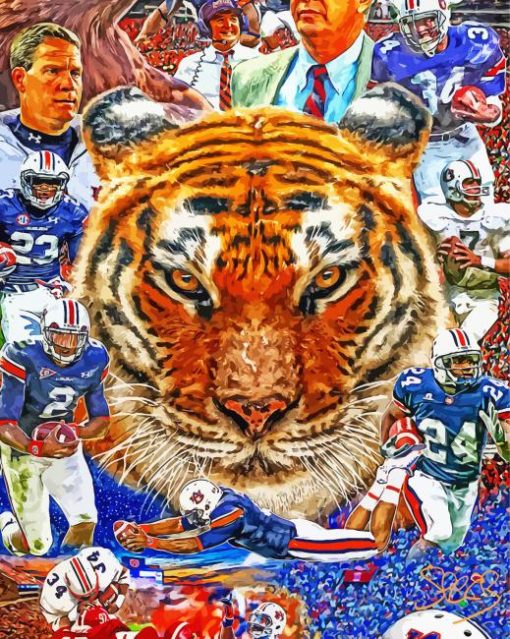 Auburn Tigers Art Diamond Paintings