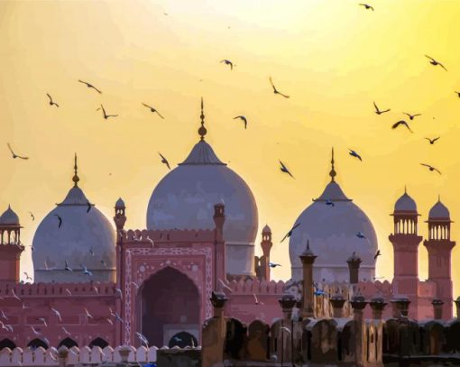 Badshahi Mosque Lahore Pakistan Diamond Paintings