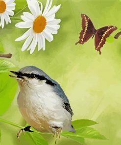 Birds Flowers And Butterflies Diamond Paintings