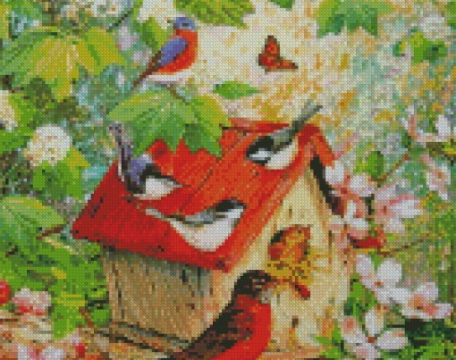 Butterflies And Birds Diamond Paintings