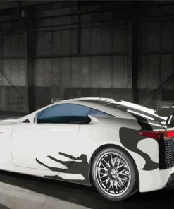 Black White Lexus Car Diamond Paintings