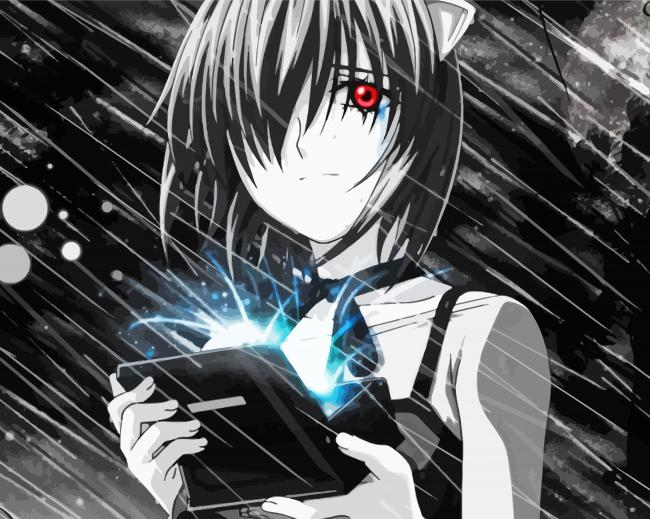 Black And White Lucy Elfen Lied Diamond Paintings