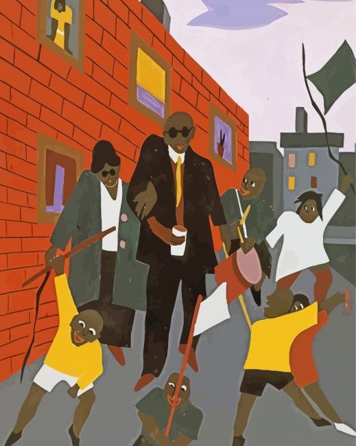 Blind Beggars By Jacob Lawrence Diamond Paintings