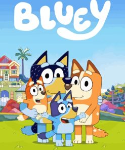 Bluey Cartoon Poster Diamond Paintings