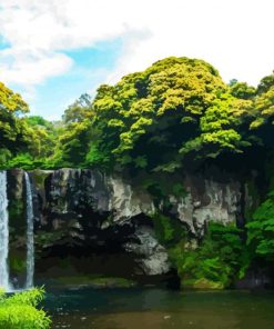 Cheonjiyeon Waterfall Jeju Diamond Paintings