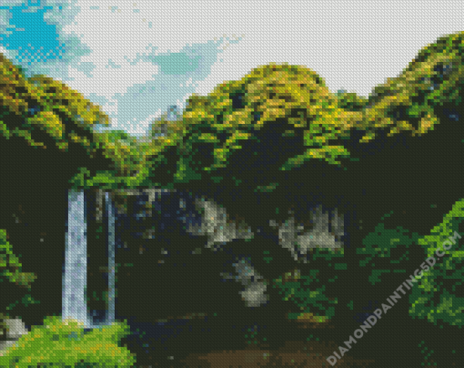 Cheonjiyeon Waterfall Jeju Diamond Paintings