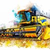 Combine Harvester Splatter Art Diamond Paintings