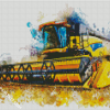 Combine Harvester Splatter Art Diamond Paintings