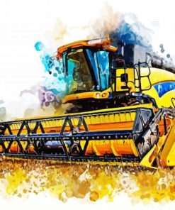 Combine Harvester Splatter Art Diamond Paintings