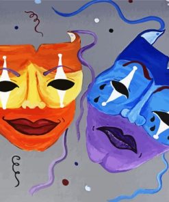 Comedy Tragedy Masks Diamond Paintings