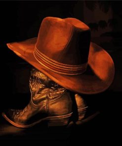 Cowboy Hat And Boots Diamond Paintings