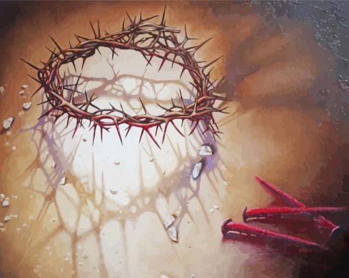 Crown Of Thorns And Nails Art Diamond Paintings