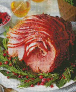 Delicious Chritmas Ham Diamond Paintings