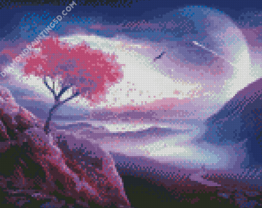 Fantasy Purple Tree Diamond Paintings