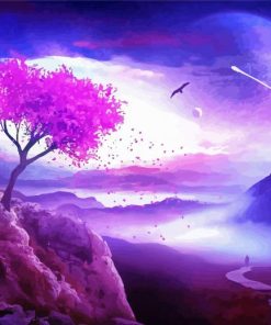 Fantasy Purple Tree Diamond Paintings