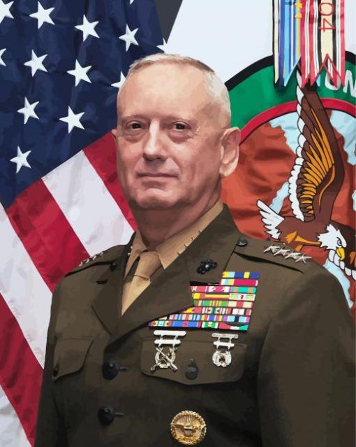 General James Mattis Diamond Paintings