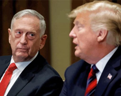 General Mattis And Trump Diamond Paintings