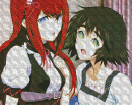 Kurisu Makise And Mayuri Shina Diamond Paintings