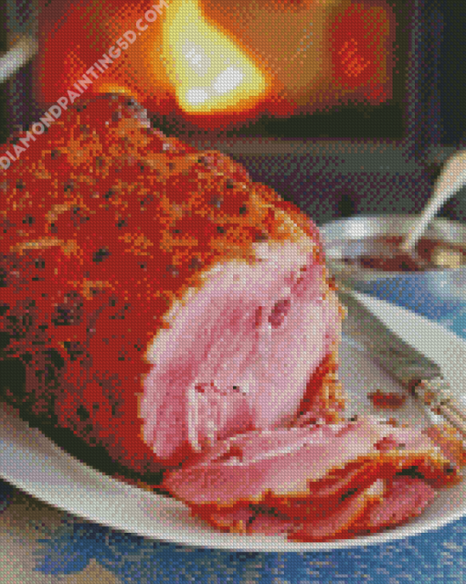 Glazed Ham Food Diamond Paintings