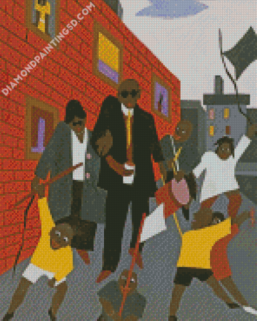 Blind Beggars By Jacob Lawrence Diamond Paintings