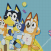 Bluey Cartoon Family Diamond Paintings