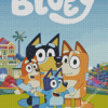 Bluey Cartoon Poster Diamond Paintings