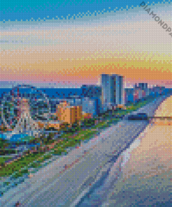 Myrtle Beach At Sunset Diamond Paintings