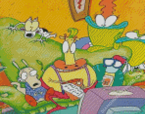 Rockos Modern Life Characters Diamond Paintings