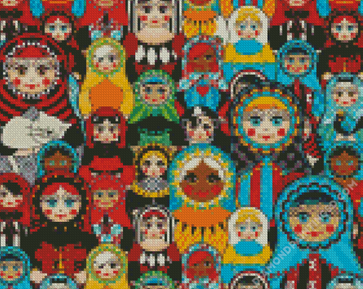 Russian Matryoshka Dolls Diamond Paintings