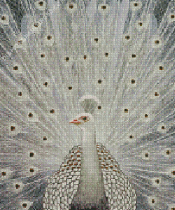 White Peacock Bird Diamond Paintings