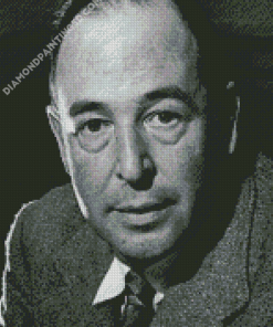 Black And White British Writer C S Lewis Diamond Paintings