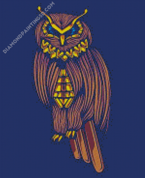 Golden Owl Bird Diamond Paintings