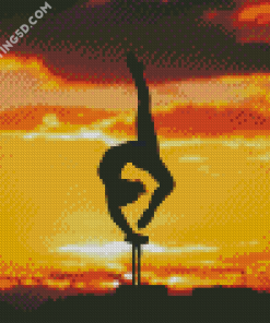 Gymnastic Contortionist Silhouette Diamond Paintings