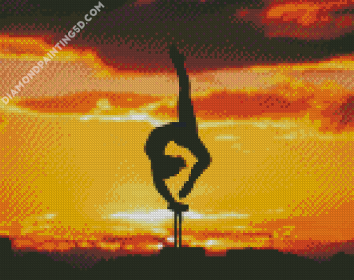 Gymnastic Contortionist Silhouette Diamond Paintings