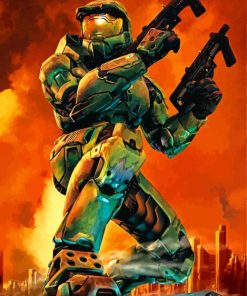 Halo Master Chief Game Diamond Paintings