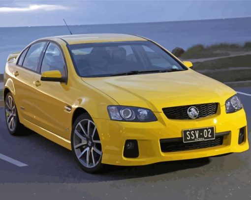 Yellow Holden Commodore Diamond Paintings