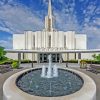 Jordan River Utah Temple And Fountain Diamond Paintings