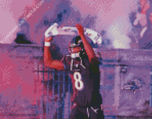 Lamar Jackson In Tunnel Diamond Paintings