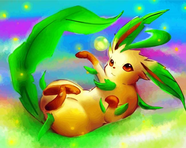 Leafeon Pokemon Species Diamond Paintings