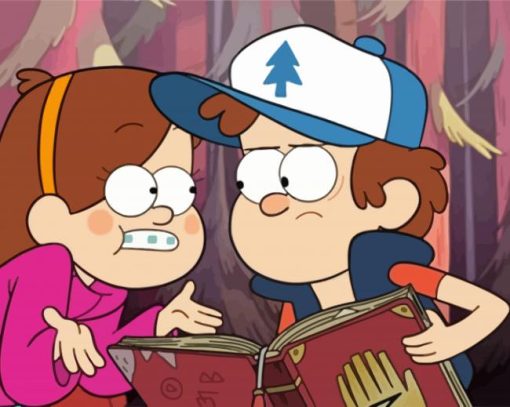 Mabel And Dipper Pines From Gravity Falls Diamond Paintings