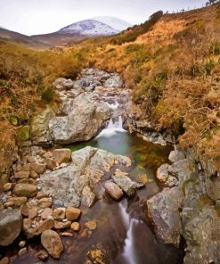 Mourne Snowy Mountains Waterfall Diamond Paintings