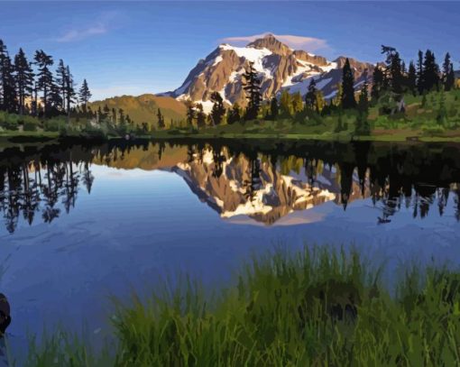 Mt Baker Landscape Diamond Paintings