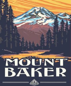 Mt Baker Poster Diamond Paintings