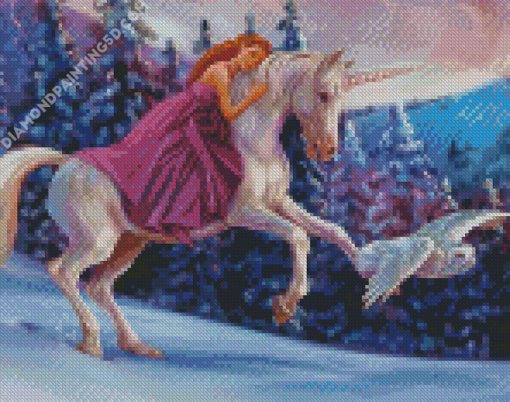 Princess And Unicorn Diamond paintings