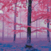 Purple Fall Forest Diamond Paintings